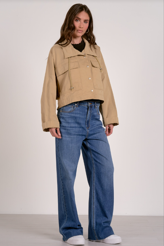 Cropped Trench Jacket Sand