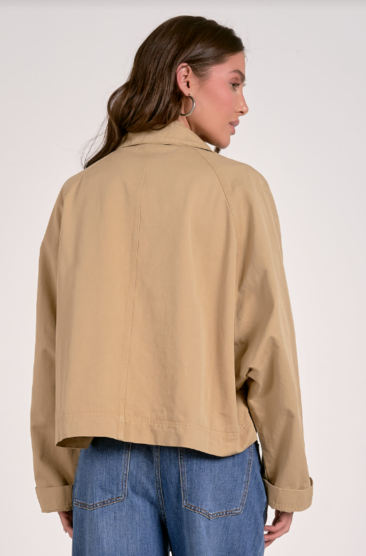 Cropped Trench Jacket Sand